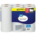 Great Value Ultra Strong Paper Towels, 6 Double Rolls