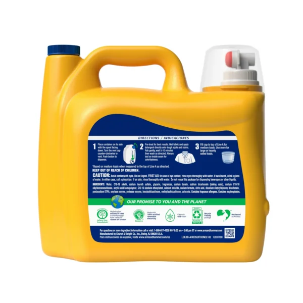 ARM & HAMMER Plus OxiClean Odor Blasters Fresh Burst, 128 Loads Liquid Laundry Detergent