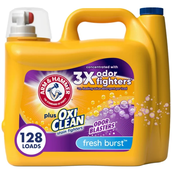 ARM & HAMMER Plus OxiClean Odor Blasters Fresh Burst, 128 Loads Liquid Laundry Detergent
