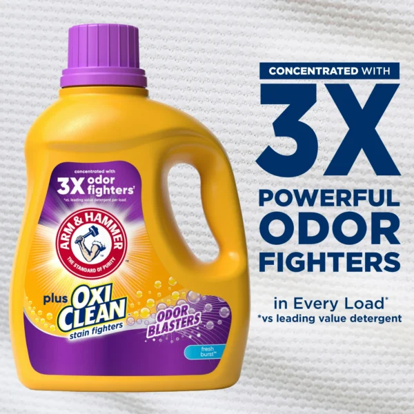 ARM & HAMMER Plus OxiClean Odor Blasters Fresh Burst, 128 Loads Liquid Laundry Detergent