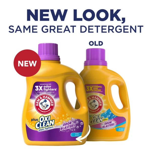ARM & HAMMER Plus OxiClean Odor Blasters Fresh Burst, 128 Loads Liquid Laundry Detergent